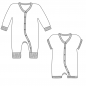 Mobile Preview: JULAWI Baby-Schlafanzug Papierschnittmusster Skizze Zeichnung
